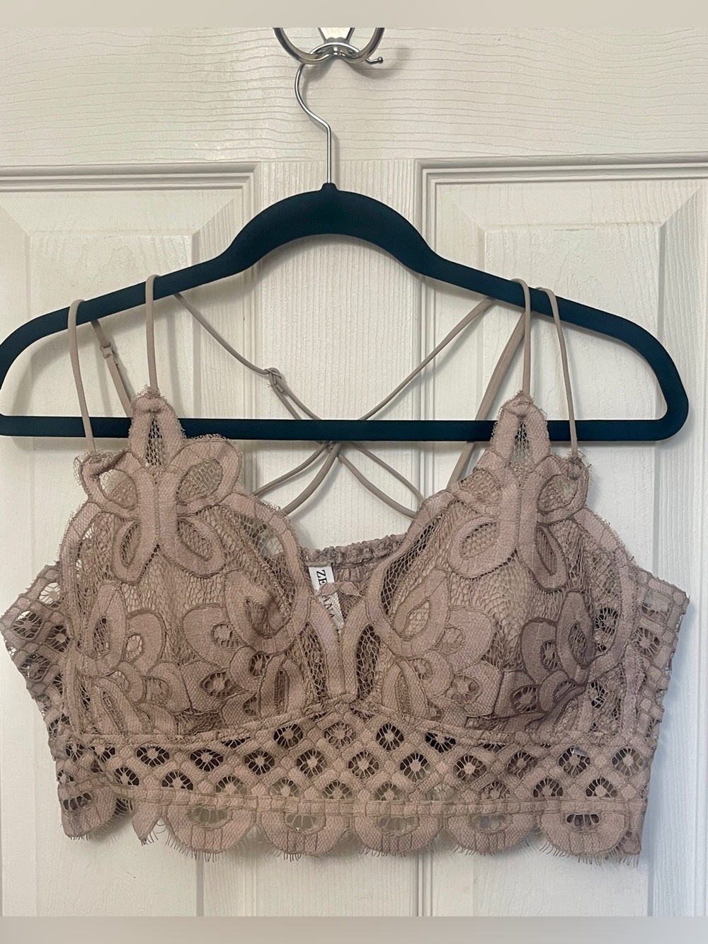 Zenana Lace Bralette in Chai Tea (Tan) Size 3X NWOT - Picture 2 of 6